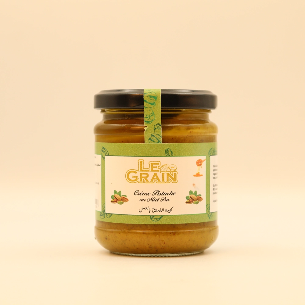 كريمة اللوز والشوكولاتة أو الفستق مع العسل – لو غراين Le Grain – Crème Gianduja & Crème de pistache au miel